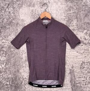 Black Sheep Cycling Jersey Medium Womens Purple Merino Wool Blend Full Zip
